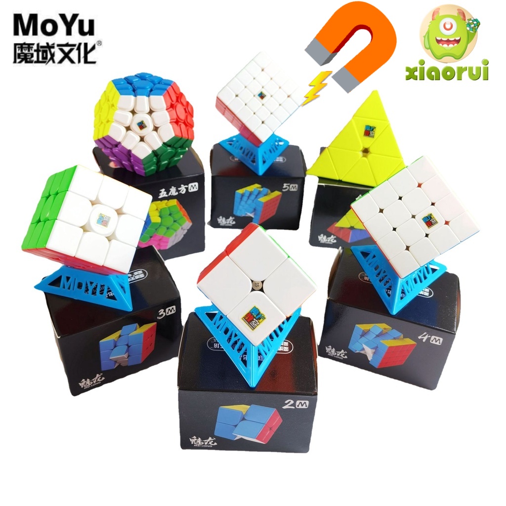 Moyu Meilong ลูกบาศก์ความเร็วแม่เหล็ก 2x2 3x3 4x4 5x5 พีระมิด Megaminx M Mgaic Cube การแข่งขันและการ