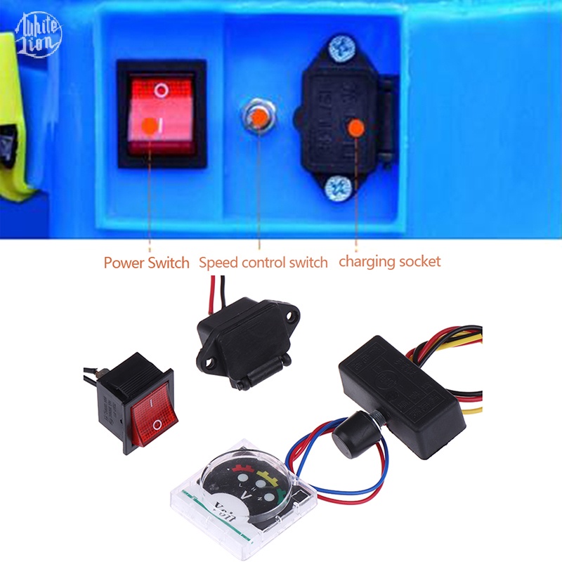 สิงโตขาว| ใหม่ สวิตช์ควบคุมความเร็วไฟฟ้า 12V ปรับได้