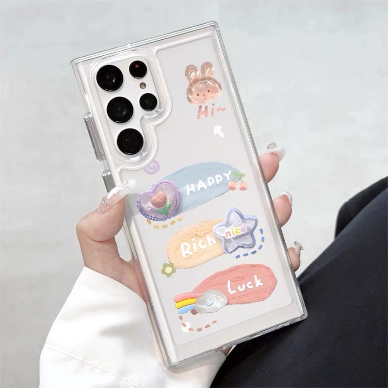 SAMSUNG เคสโทรศัพท์มือถือ กันกระแทก ลายการ์ตูนกระต่าย สไปเดอร์แมนน่ารัก หรูหรา สําหรับ IPhone 15 14 13 12 11 Pro Max S24 S22 S23 FE Plus ULTRA A54
