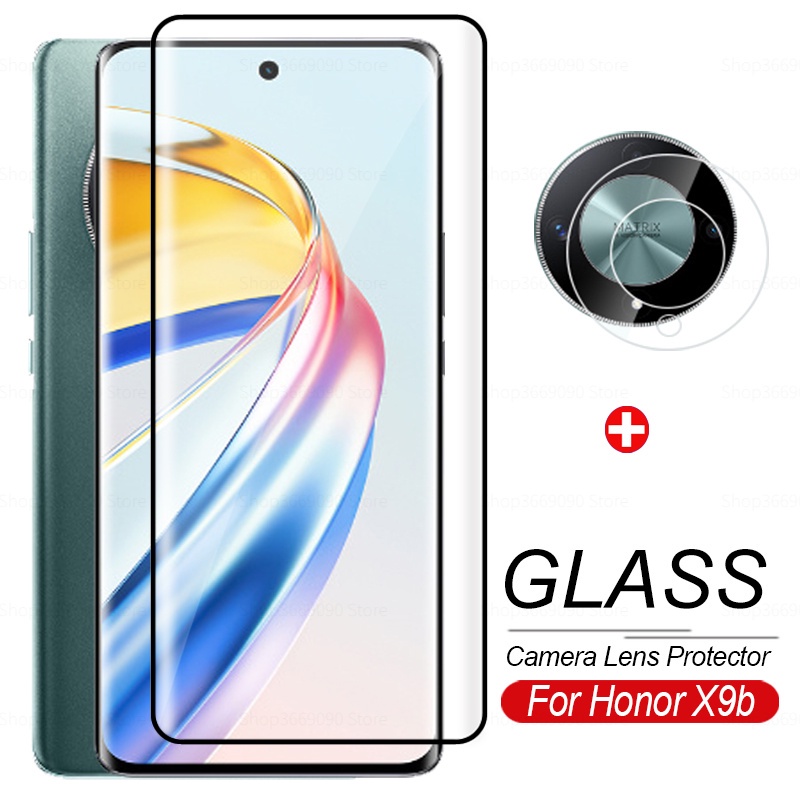 2in1 ฟิล์มกระจกนิรภัยกันรอยหน้าจอ ทรงโค้ง พรีเมี่ยม สําหรับ Honor X9b 5G Honer X 9b X9 X 9 B HonorX9