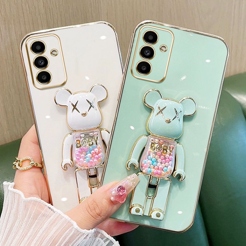 SAMSUNG เคสโทรศัพท์กันกระแทกสําหรับsamsung Galaxy A55 A15 A54 A34 A13 A14 A16 5G A04S A13 4Gน่ารัก 3D Candyหมีขาตั้งป้องกันกรณี