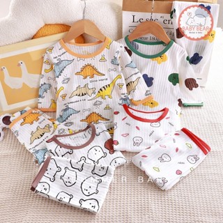 ชุดนอนเด็ก เสื้อผ้าเด็ก ลายใหม่  ผ้าใยไผ่ ระบายอากาศ นิ่มๆใส…