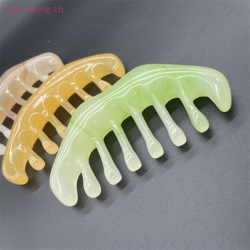 Warmwing หวีหินกัวซาธรรมชาติ สําหรับนวดหนังศีรษะ และร่างกาย