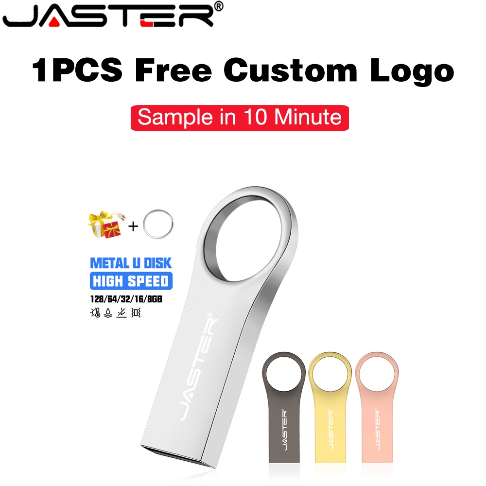 Jaster แฟลชไดรฟ์ USB 2.0 128GB 64GB 32GB 16GB กันน้ํา 8GB 4GB