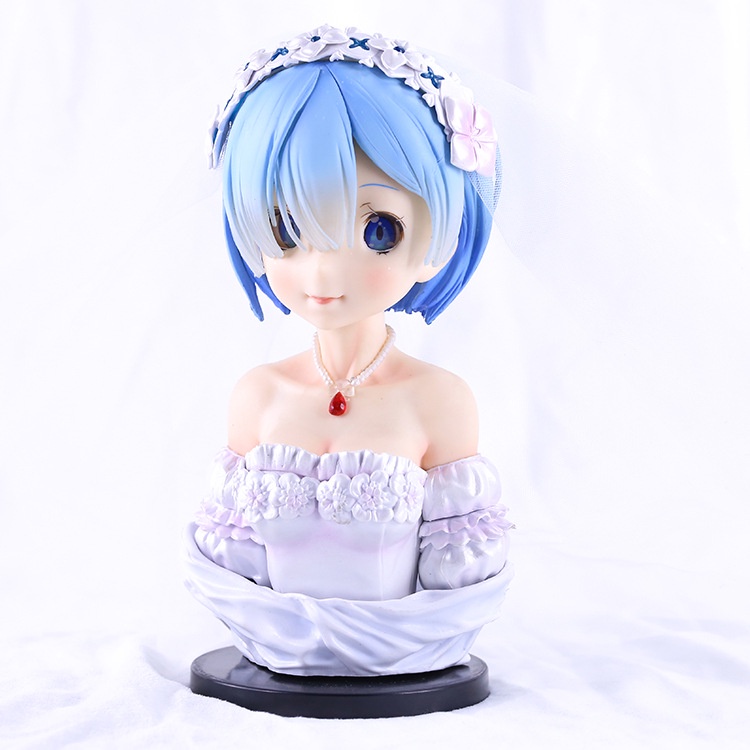 BFT Anime Re : Life In A Different World From Zero Rem Wedding Bust Action Figure Toys 21Cm