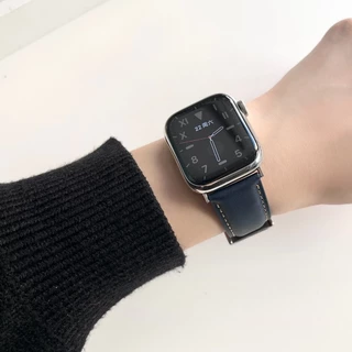 สายนาฬิกาข้อมือหนังแท้ สําหรับ Apple Watch Series 11 10 9 Ultra 8 7 6 SE 5 4 3 iWatch 42/46/44/40/41/42 มม. 45 มม. 49 มม.