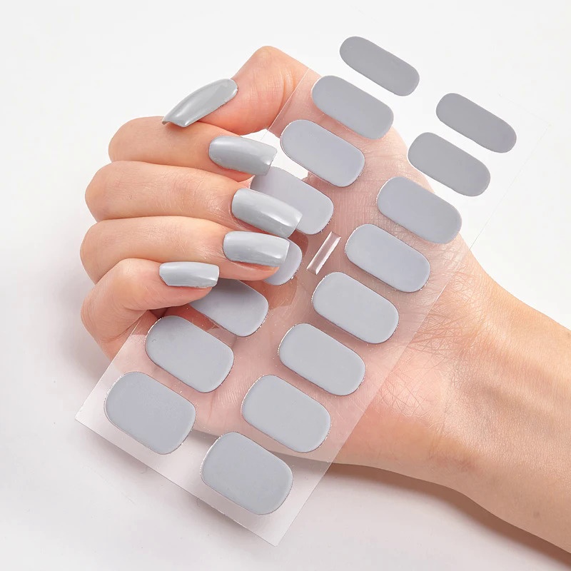 Nail Polish Novidades Designer Women Salon Nail Decals Nail Tips Pure Solid Color Self Adhesive Nail