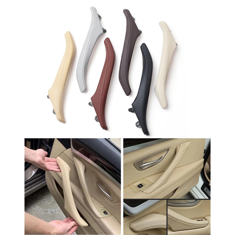 มือจับประตูผู้โดยสาร แบบหนัง ด้านซ้าย และขวา สําหรับ BMW 5 Series F10 F11 F18 520i 523i 525i 528i 535i