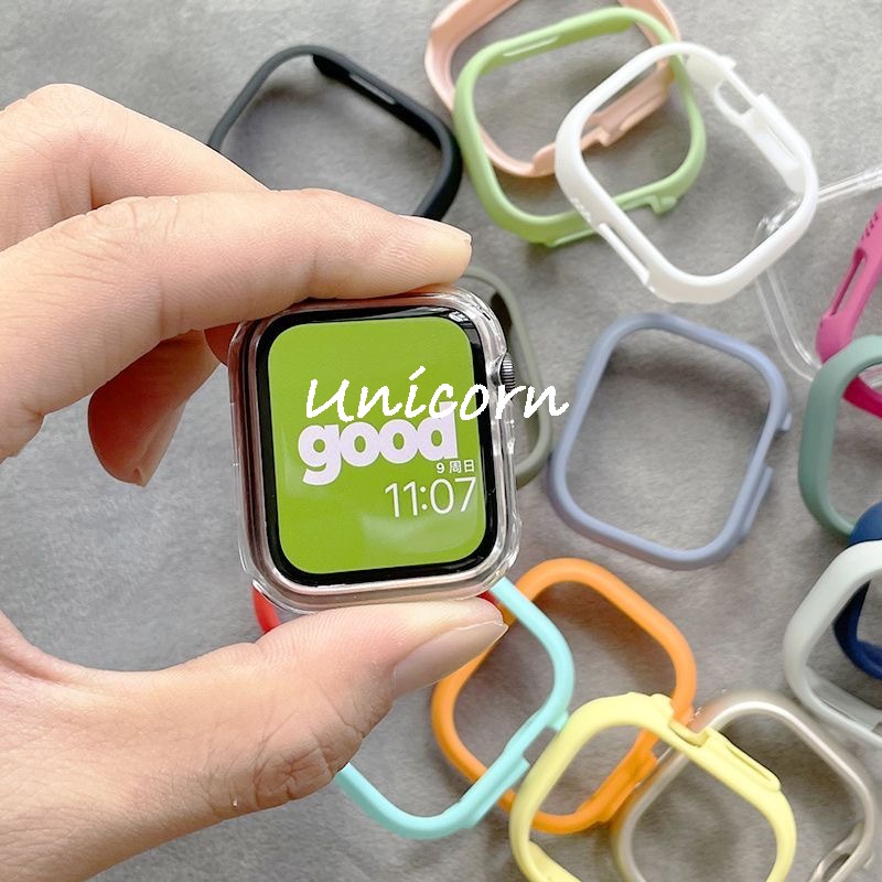 เคสนาฬิกาข้อมือ PC แบบแข็ง ผิวด้าน สําหรับ Apple Watch 45 มม. 41 มม. 40 มม. 44 มม. iWatch SE 9 8 7 6 5 4 3 2 1 Ultra 49 มม.