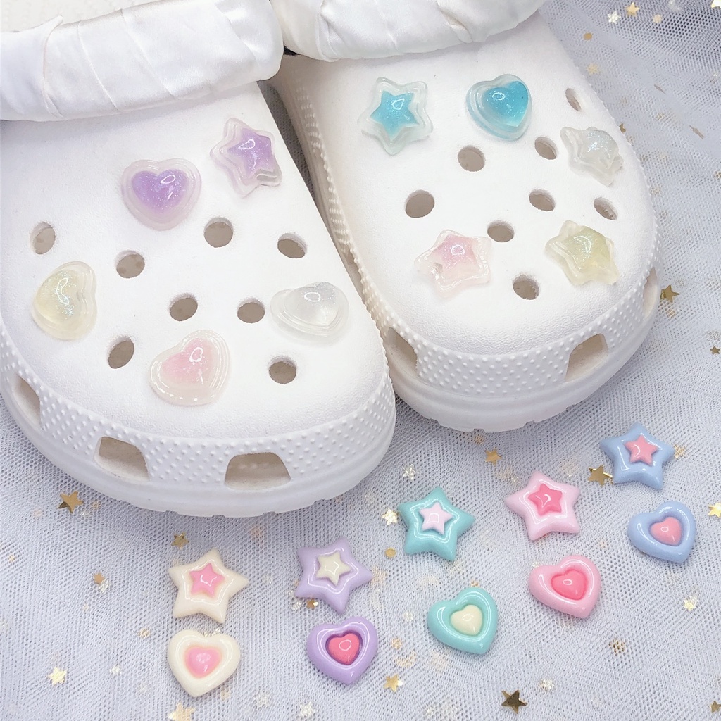 โคมไฟกลางคืน รูปดาว สีโปร่งใส น่ารัก DIY สําหรับตกแต่งรองเท้า 1 ชิ้น