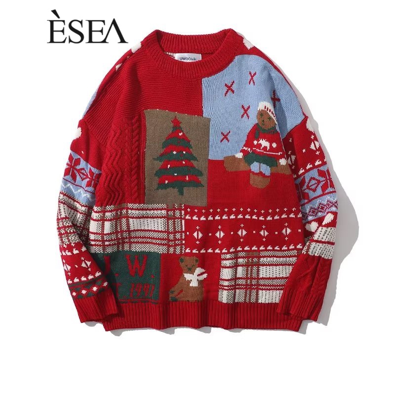 Esea เสื้อกันหนาวแฟชั่น สไตล์สตรีท เรียบง่าย ยอดนิยม เหมาะกับฤดูใบไม้ร่วง ฤดูหนาว สําหรับผู้ชาย