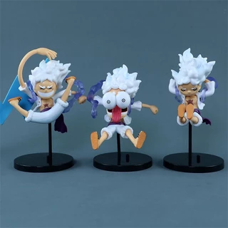 โมเดลฟิกเกอร์ PVC รูปปั้นอนิเมะ One Piece Nika Luffy Gear 5 5 ชิ้น ต่อชุด