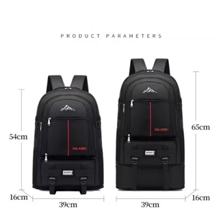 กระเป๋าเป้เดินทาง 70 ลิตร ขยายก้นได้ 2 ขนาด ใช้ สำหรับท่องเที่ยว เดินเขา กันน้ำได้ น้ำหนักเบา