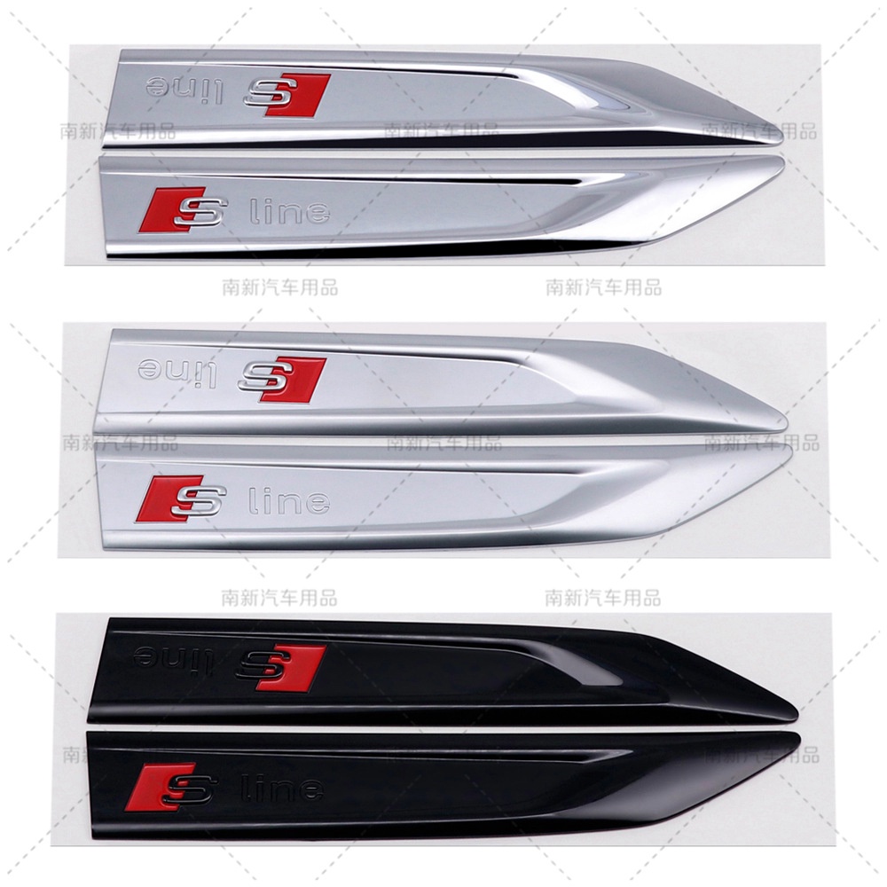 บังโคลนใบมีด Sline เหมาะสําหรับ Audi sline Fender Labeling ABS วัสดุใบมีด Fender