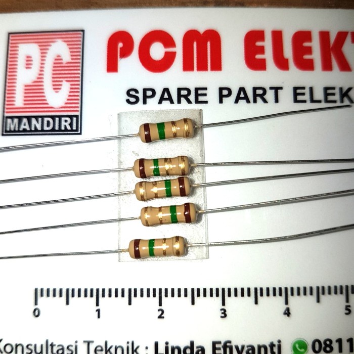 ตัวต้านทาน 0.50 1/2 W 1.5ohm 1R5 -BSS12