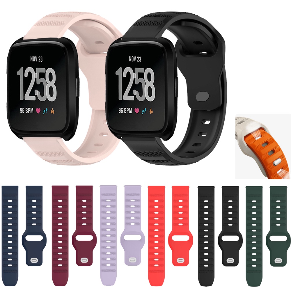 สายนาฬิกาข้อมือซิลิโคน แบบเปลี่ยน สําหรับ Fitbit Versa Lite SE Versa 2 3 4 Sense 2