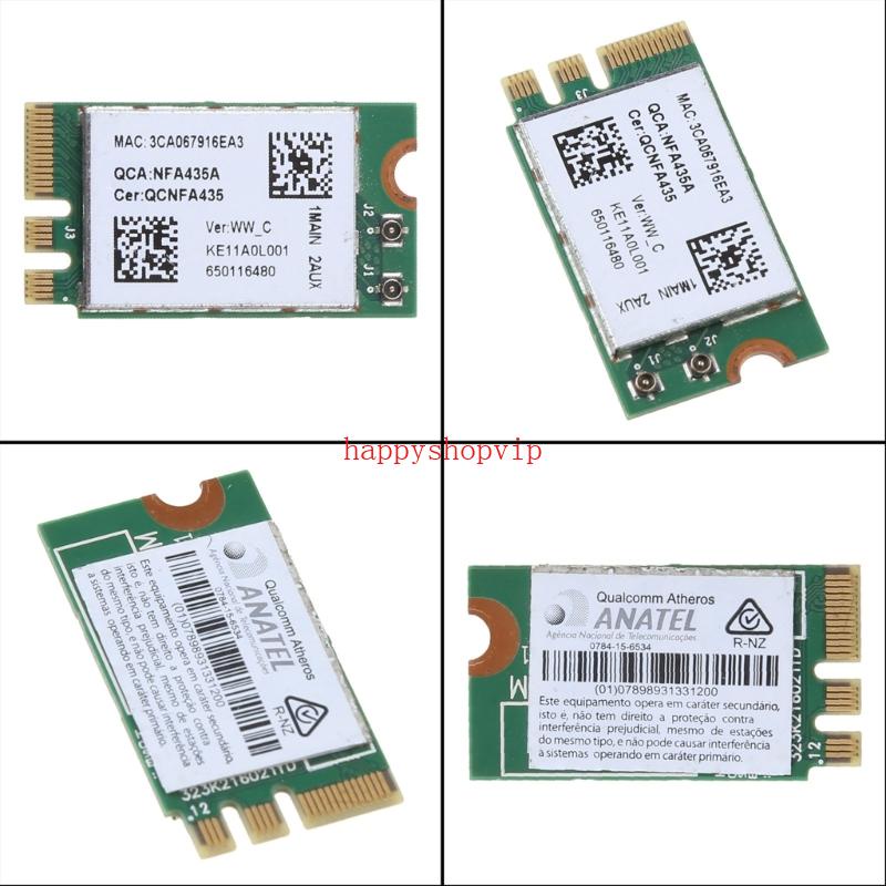 การ์ดอะแดปเตอร์ไร้สาย HSV สําหรับ QCA9377 QCNFA435 802 11AC 2 4G 5G NGFF WIFI WLAN บลูทูธ เข้ากันได้