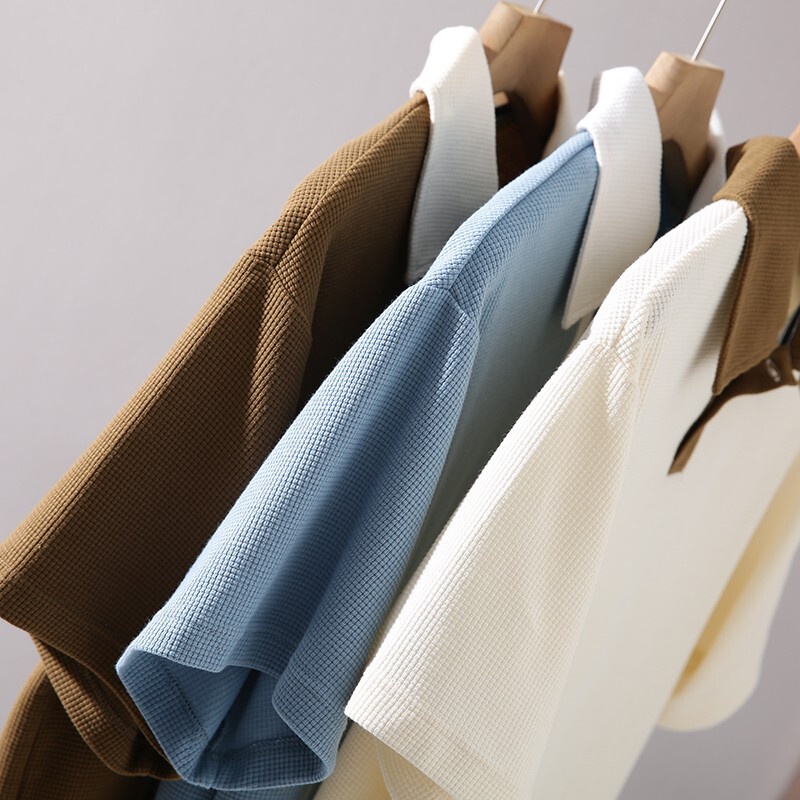 เสื้อโปโล แขนสั้น คอปก แฟชั่นสไตล์เกาหลี สําหรับผู้ชาย