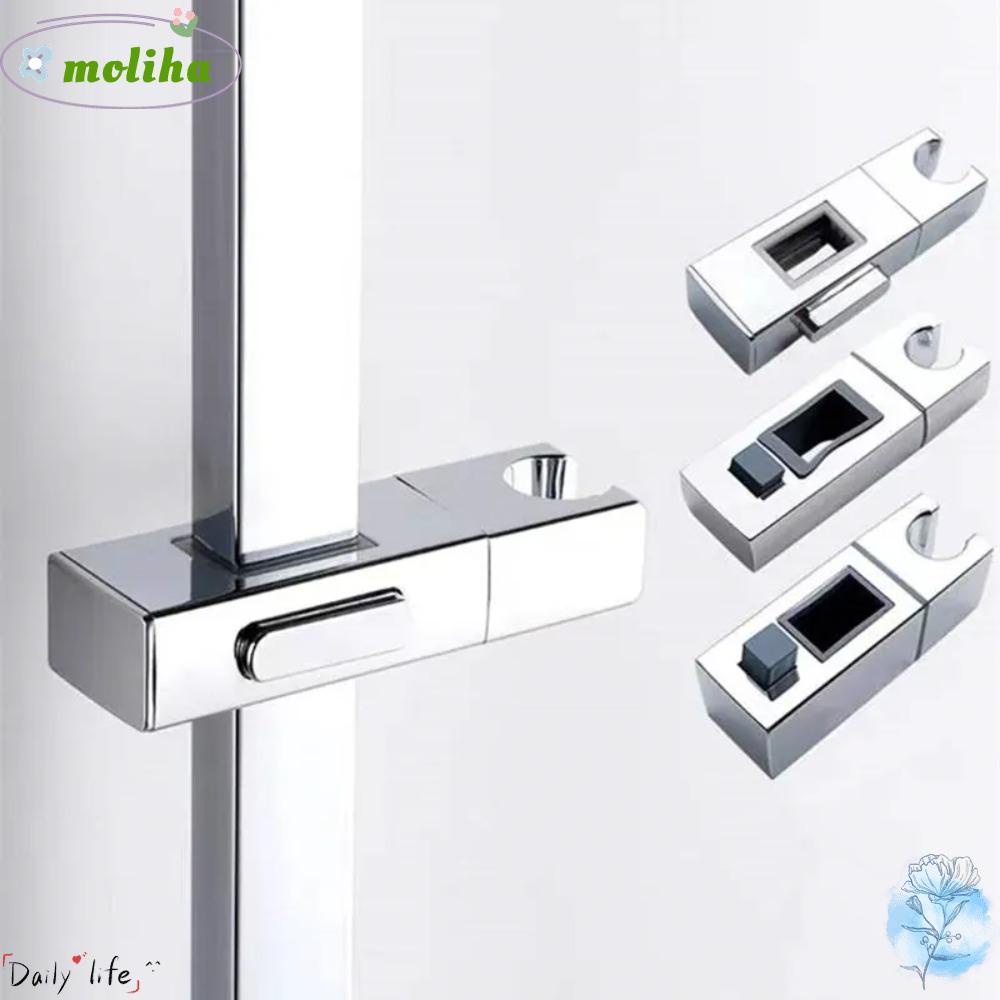 Moliha ชั้นวางหัวฝักบัวอาบน้ํา แบบสไลด์ หมุนได้ ทรงสี่เหลี่ยม แบบพกพา ปรับได้