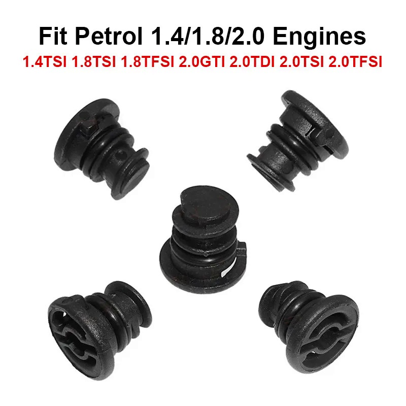 5x Plastic Oil Pan Sump Plug 1.8 TSI 2.0 TFSI Petrol Engine Oil Drain Plug for Audi A3 A4 A5 Seat Po
