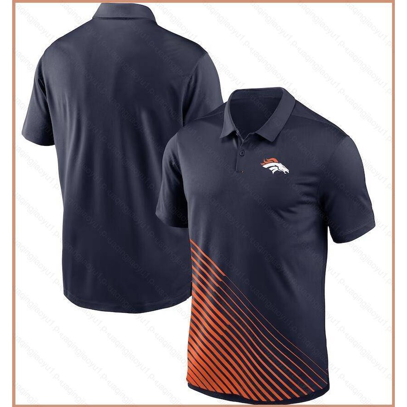 ใหม่ล่าสุด 2023-2024 NFL Denver Broncos เสื้อยืดโปโล แขนสั้น พลัสไซซ์