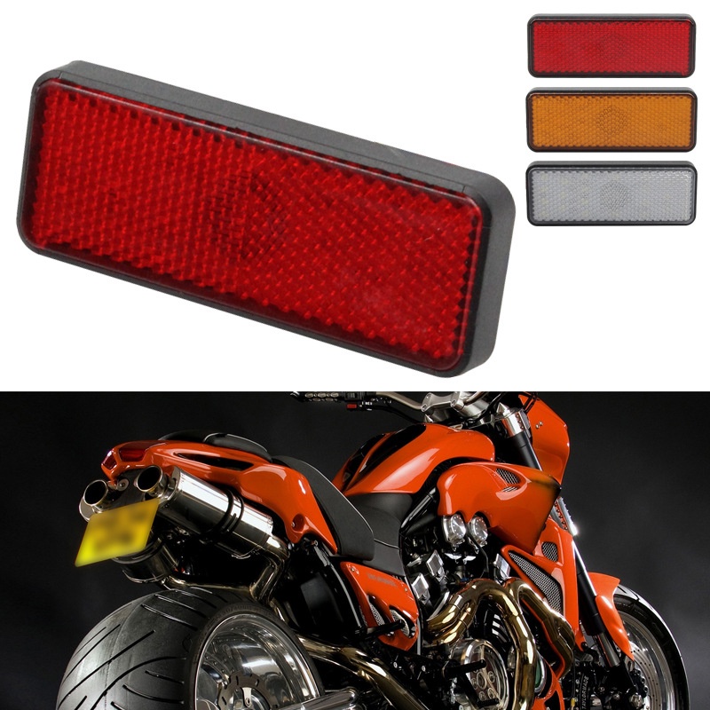 ไฟท้ายสะท้อนแสง LED ทรงสี่เหลี่ยม ดัดแปลง สําหรับติดป้ายทะเบียนรถจักรยานยนต์ รถบรรทุก