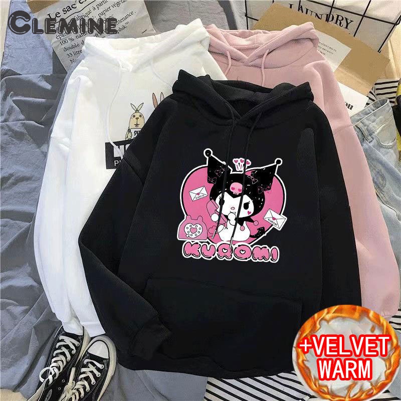 Clemine เสื้อกันหนาวมีฮู้ด ผ้าฟลีซ เพิ่มความหนา สําหรับเด็ก