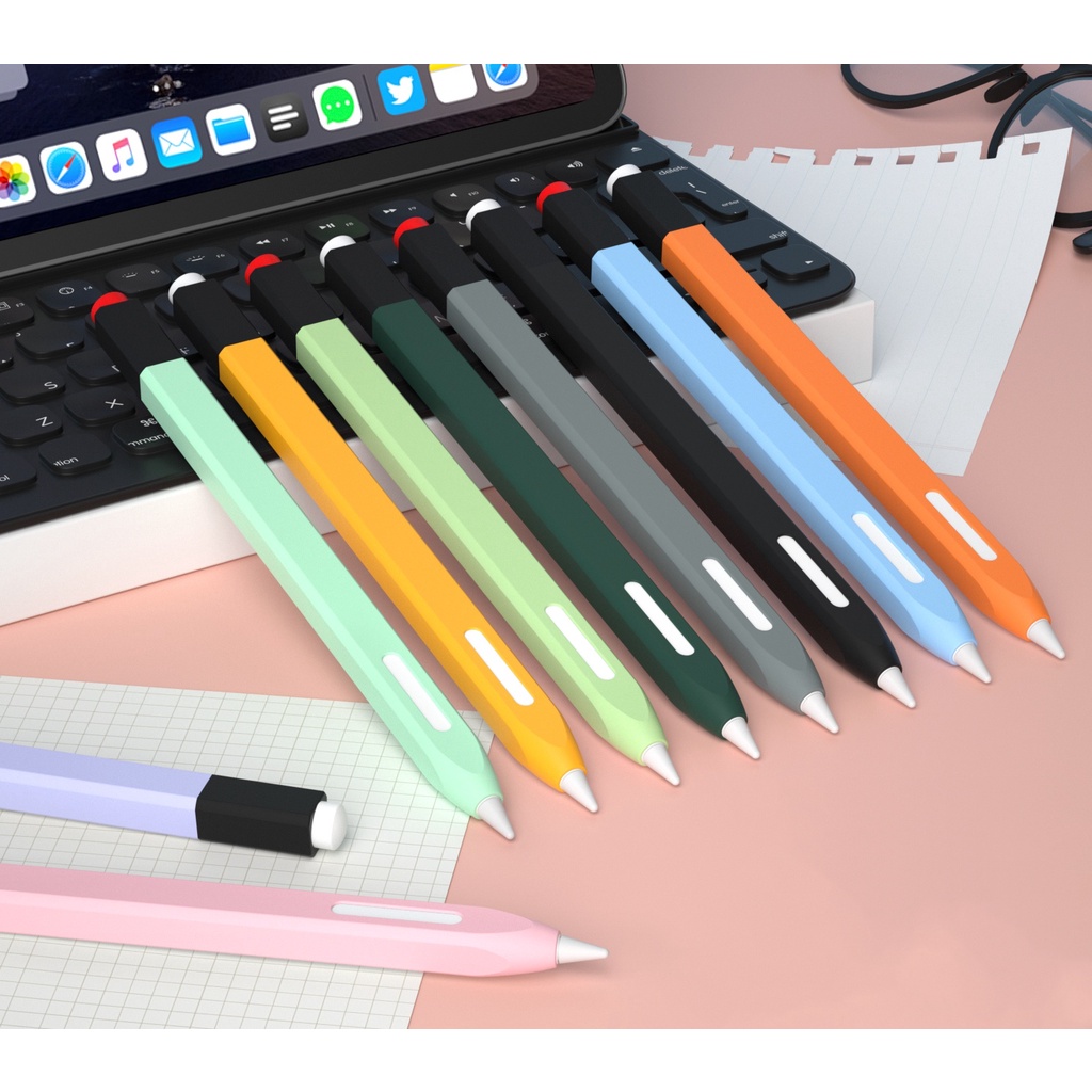 เคสปากกาสไตลัส ซิลิโคน กันลื่น กันตก สําหรับ Apple Pencil 1/2 1st 2nd iPad 2