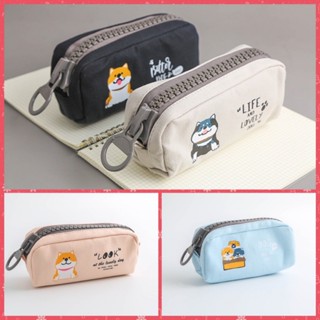 🐱 กระเป๋าดินสอ ซิบใหญ่ ลายสุนัข กล่องดินสอ เกรดพรีเมี่ยม 🐱