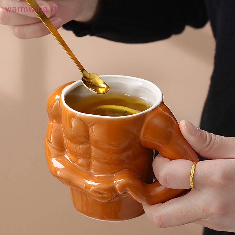 Warmwing แก้วกาแฟเซรามิค 3D ของขวัญวันเกิดปีใหม่ แนวตลก สร้างสรรค์ สําหรับผู้ชาย