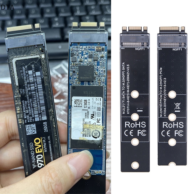 Dta SATA M.2 NGFF NVME การ์ดอะแดปเตอร์แปลงฮาร์ดดิสก์ SSD PCIE สําหรับแล็ปท็อป PC รองรับ 2230 2242 2260 2280 DT