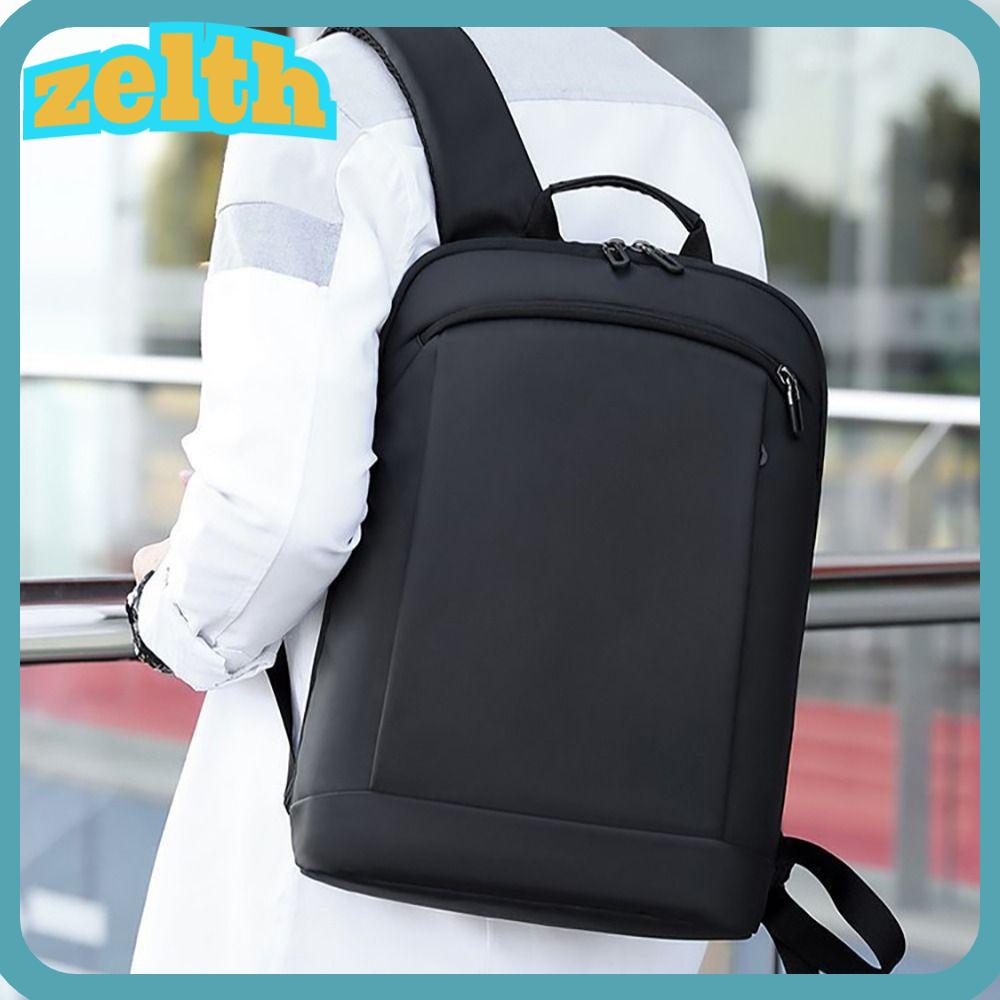Zelth กระเป๋าเป้สะพายหลัง กระเป๋าใส่แล็ปท็อป ความจุสูง 15.6 นิ้ว สีพื้น สําหรับผู้ชาย ราคา ถูกที่สุด ดีลบีเคเค