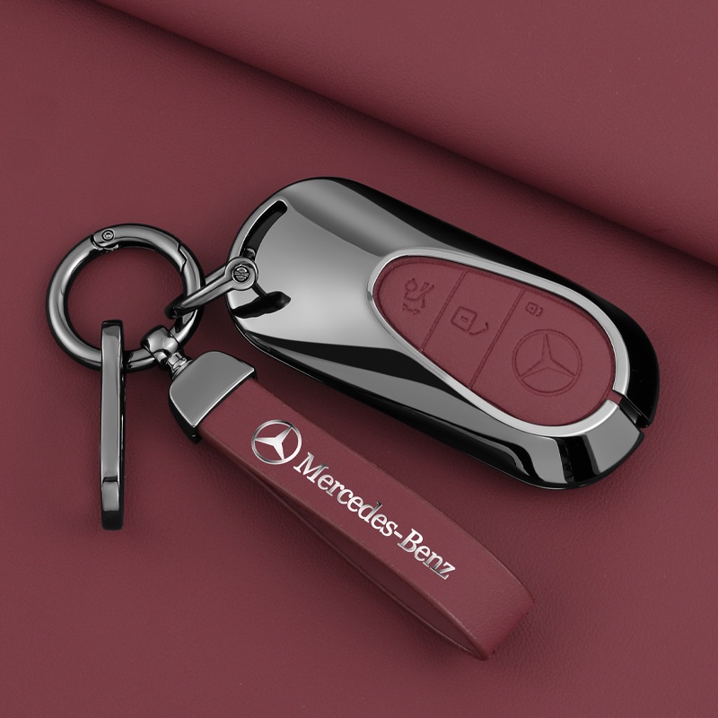 Mercedes-Benz key case C-class C200L กระเป๋า GLC260L หัวเข็มขัด AB-class CLA200 GLA shell GLE หรูหราระดับไฮเอนด์กระเป๋าส - รูปที่ 3