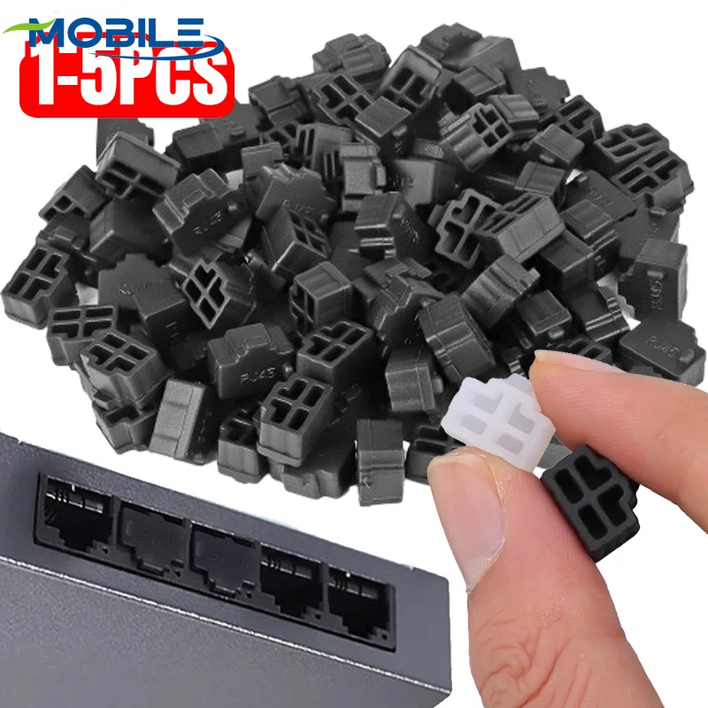 Rj45 ตัวป้องกันซิลิโคน - ฝาครอบป้องกันฝุ่น - พอร์ตอีเธอร์เน็ต ปลั๊กเปล่า - ปลั๊กกันฝุ่น RJ45 พอร์ตตัวเมีย - สําหรับอุปกรณ์เราเตอร์คอมพิวเตอร์ทีวี