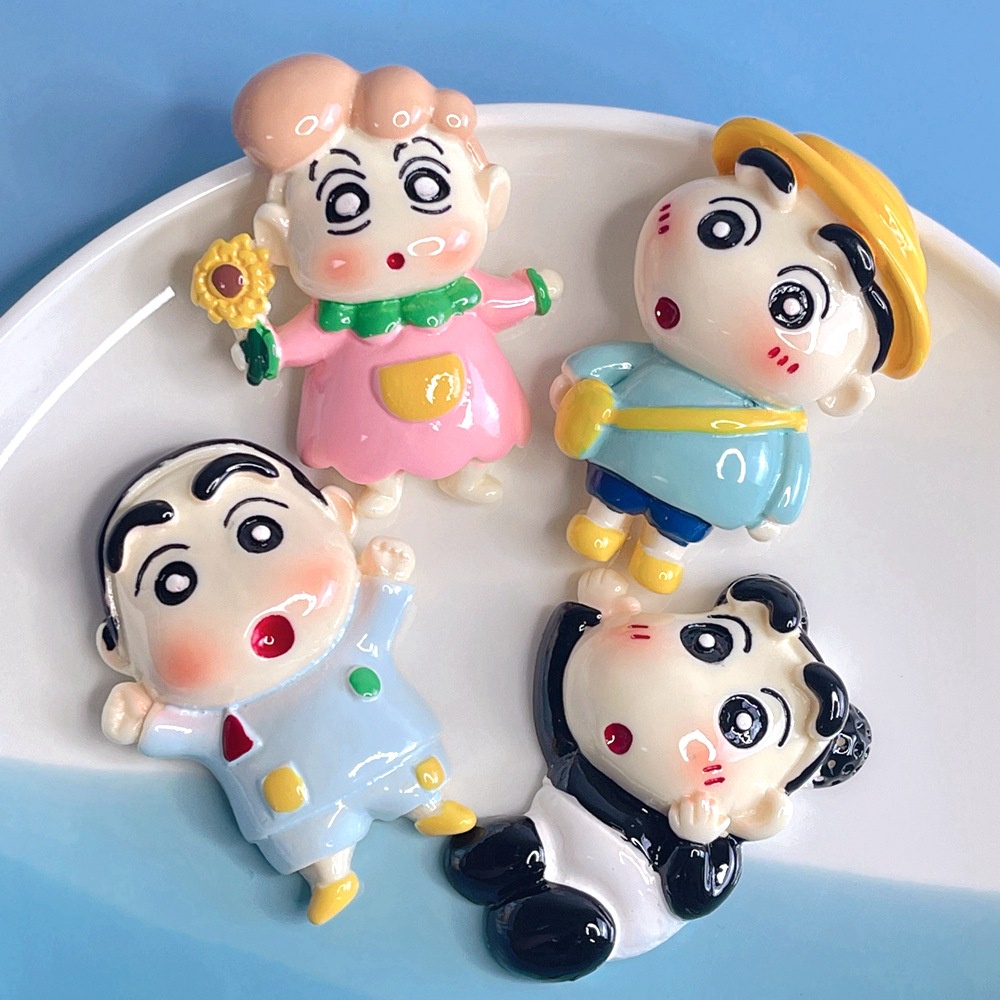 [21 #] ใหม่ สติกเกอร์เรซิ่น รูปชินจัง แฮนด์เมด DIY สําหรับติดตกแต่งตู้เย็น รองเท้า