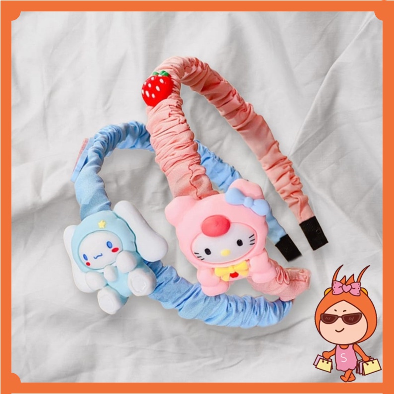 Resellers Welcome - F6103 แฟชั่นเกาหลี Scrunchie / ที่คาดผมแฟชั่นเกาหลีน่ารัก / ที่คาดผมตัวละคร Sanr