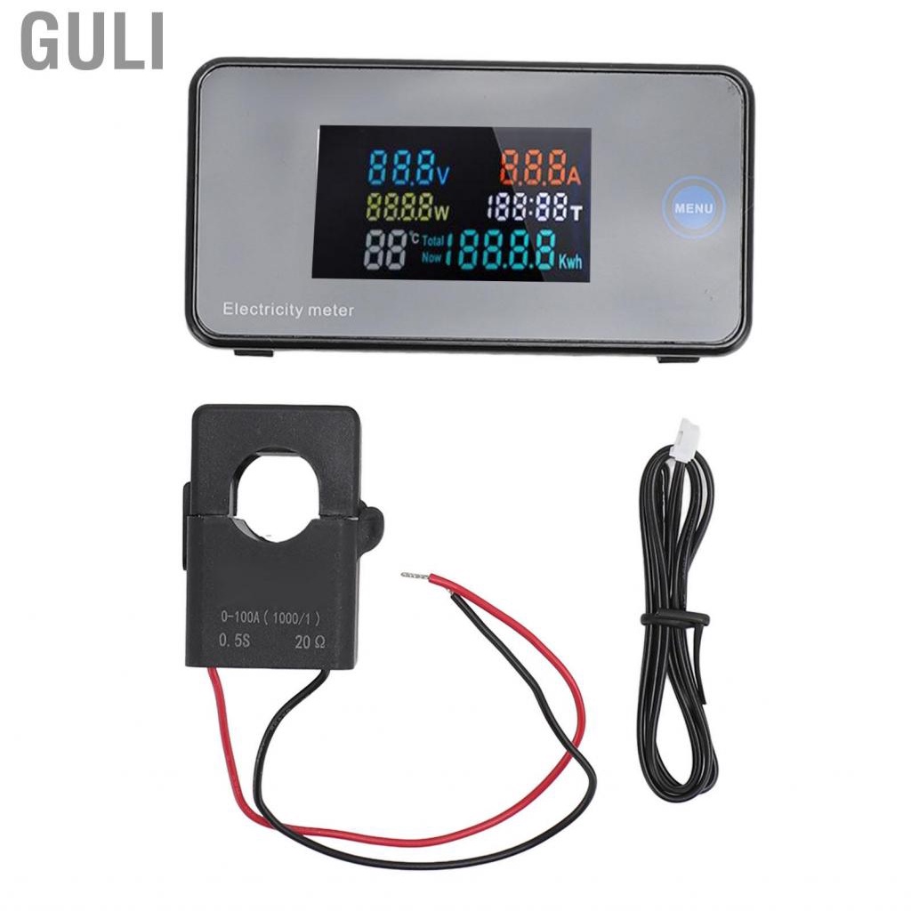 Guli AC Digital Voltmeter Ammeter LCD Display Voltage Current Meter Digit