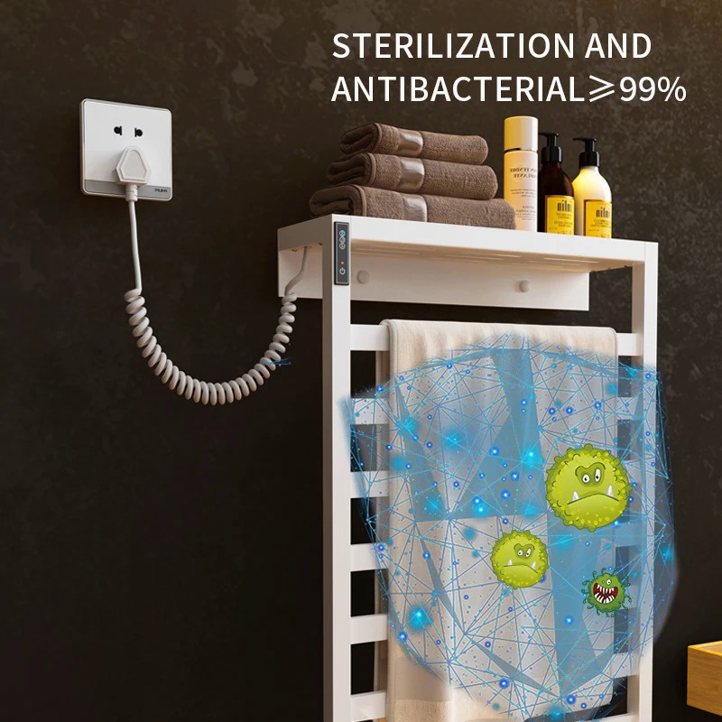 ！#@Electric heated towel rack, towel dryer, stainless steel towel rack.Sterilizing  Smart towel rack