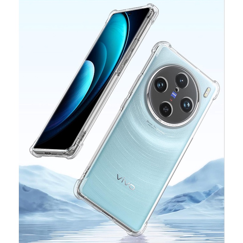 สําหรับ Vivo X100 X90 X80 X70 Pro เคสกันกระแทก คริสตัลเจลใส TPU ดูดซับแรงกระแทก