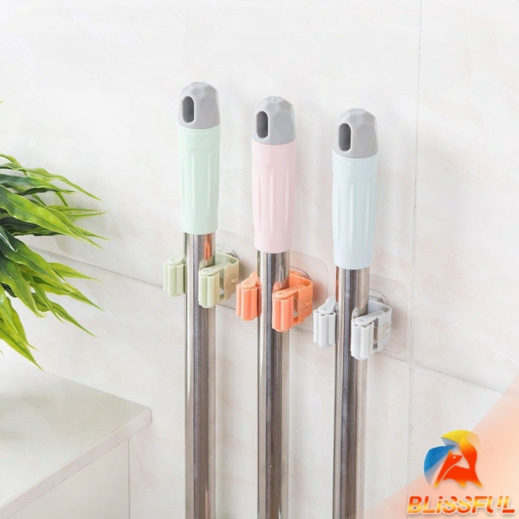 B.F ที่เก็บไม้กวาด ที่เก็บไม้ถูพื้น ตะขอเก็บไม้ถูพื้น mop ชั้นวางห้องน้ำถ้วยดูด ตะขอเก็บไม้กวาด ตะขอติดผนัง แร็คจัดเก็บ