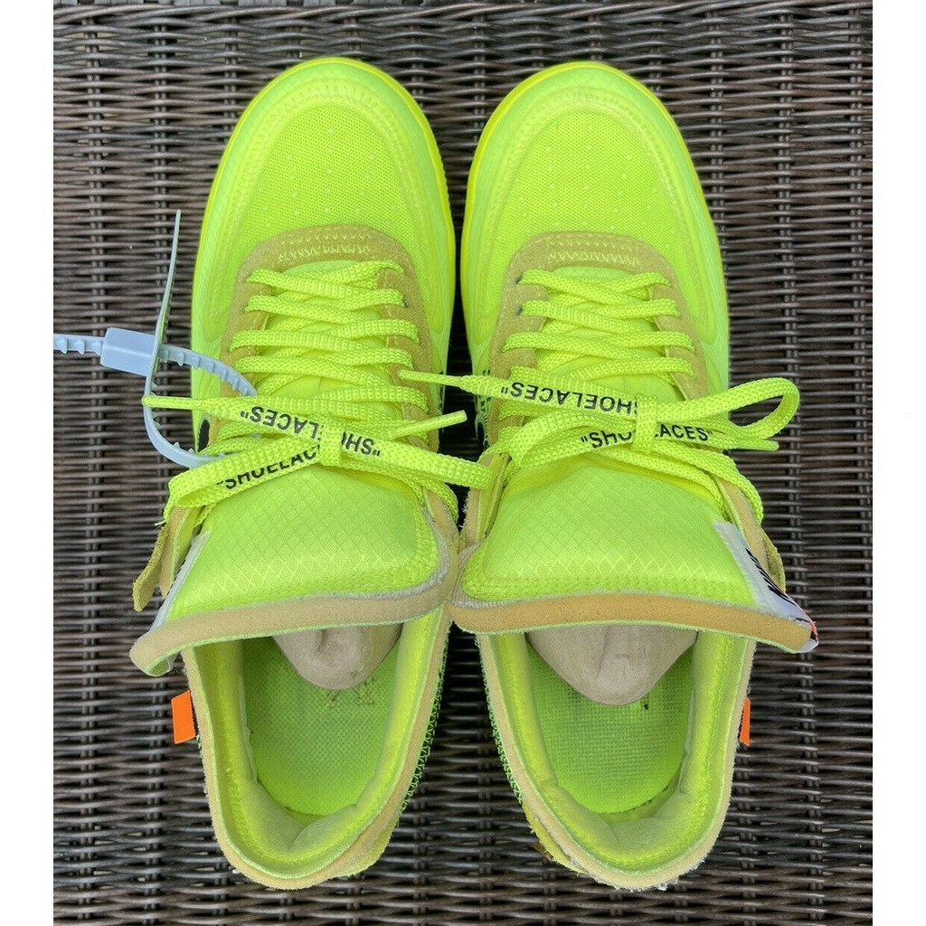 Nike  off-white X Air Force 1 low Volt men's and women's shoes fluorescent green AO4606-700