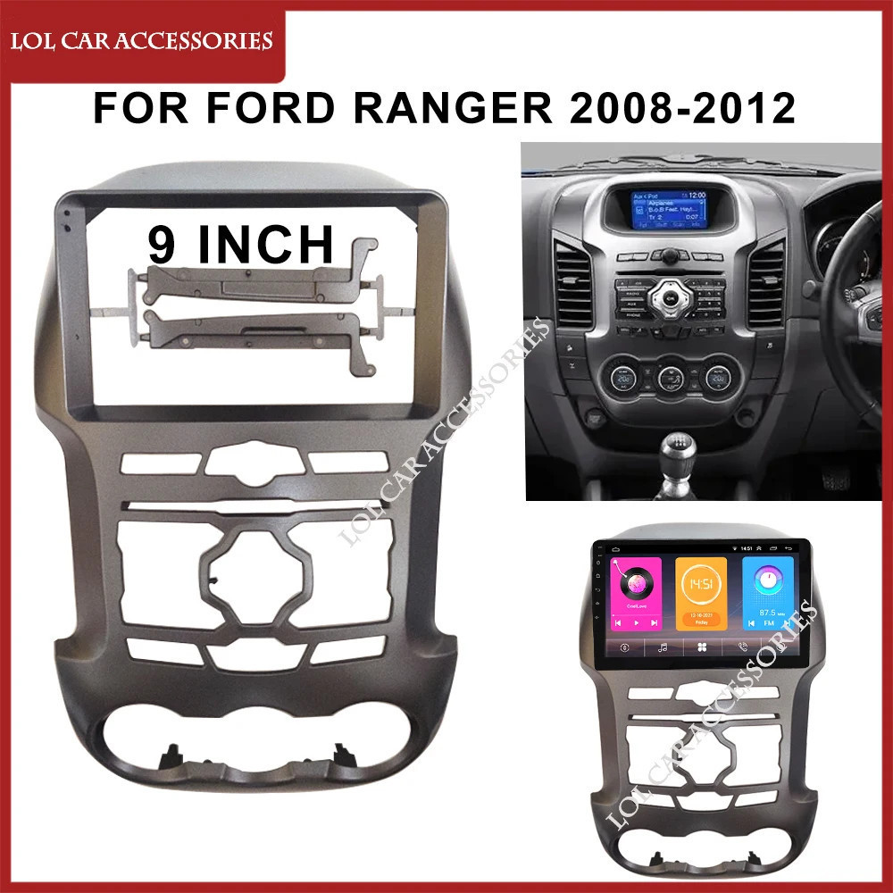 Ez-lca 9 นิ้วสําหรับ FORD Ranger F250 2008-2012 สเตอริโอวิทยุติดรถยนต์ Android MP5 GPS Player Dash บอร์ดแผงกรอบ 2 Din Head Unit Fascia