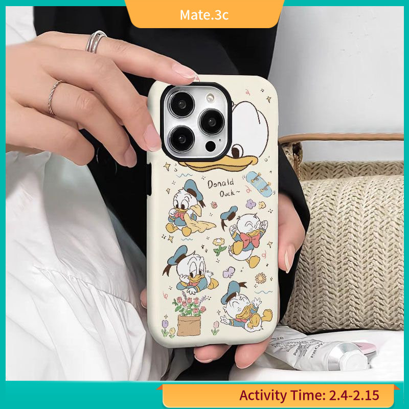 เคสโทรศัพท์มือถือ ลายการ์ตูนโดนัลด์ดั๊ก 2 in 1 สําหรับ iPhone11 12 13 14pro T0PZ