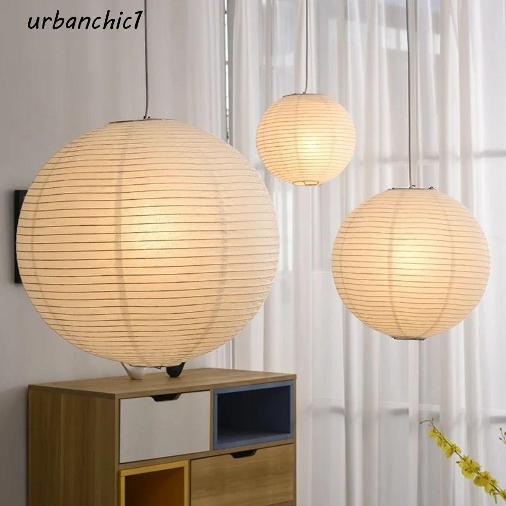 Urbanchic โคมไฟกระดาษ, ฝาครอบโคมไฟเพดานโมเดิร์นทรงกลม, สไตล์ญี่ปุ่นคลาสสิกวินเทจแขวนจี้ฝาครอบโคมไฟโรงแรม Cafe