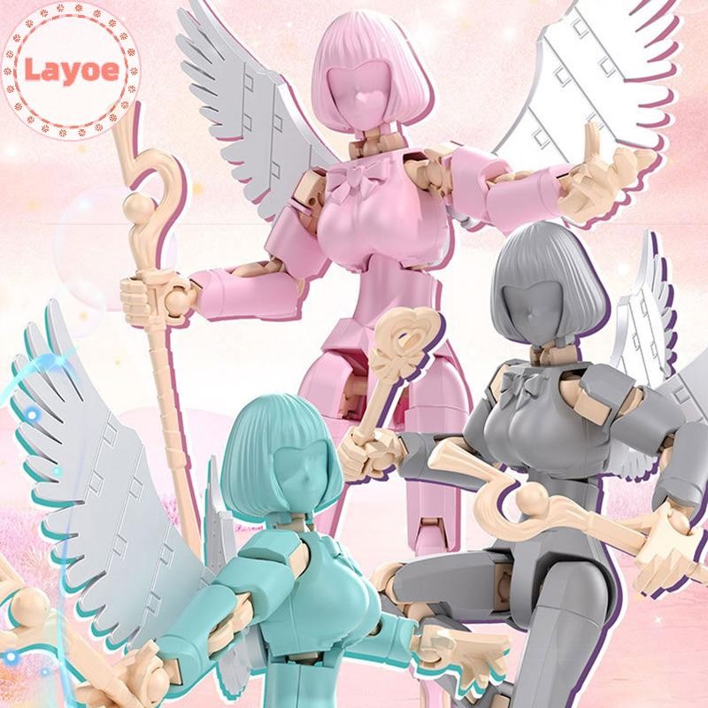 Layoe 3D พิมพ์นักรบหญิง Multi-Jointed Movable Action Figure Creative Mannequin Dummy DIY ปริศนาตุ๊กตาเด็ก Decora ของขวัญ TH