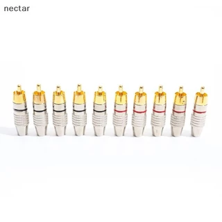 TAR 10 ชิ้นปลั๊ก Audio Video Locking Cable Male Connector Gold Plated N