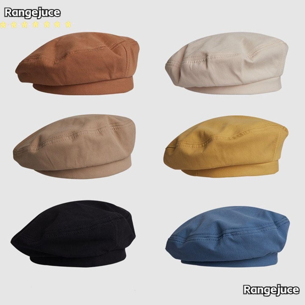 Rangejuce หมวกเบเรต์, ย้อนยุคผ้าฝ้ายจิตรกรหมวก,วินเทจอังกฤษสีทึบหมวกแบนผู้หญิงสาว