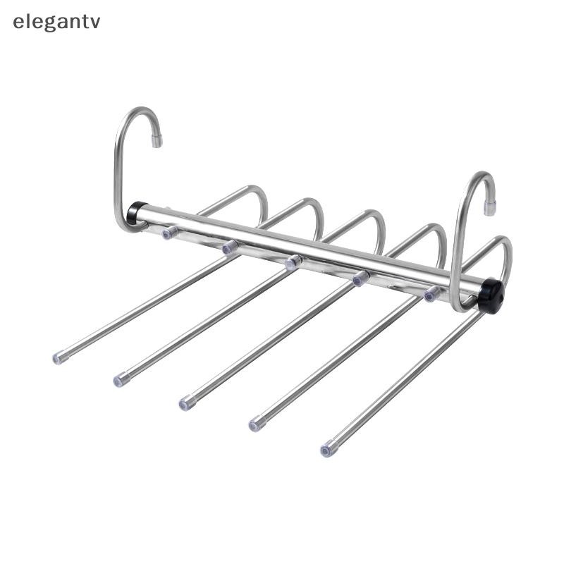 Egn พับ Magic แขวนกางเกง 5/9 ชั้นสแตนเลสประหยัดพื้นที่เสื้อผ้า Rack Organizer สําหรับตู้เสื้อผ้ากางเกงยีนส์กางเกงผ้าพันคอ N - รูปที่ 4