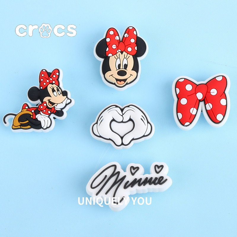 Crocs Jibbitz Disney Jibbitz Mickey Minnie crocs Accessories charm crocs หัวเข็มขัดรองเท้ามิกกี้เมาส์การ์ตูน