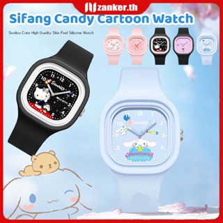 【ในการจัดส่ง】 Ready Stock⚡️2023 นาฬิกา Hello Kitty การ์ตูนน่ารัก My Medody Square Watch นาฬิกาซิลิโคนเด็กผู้หญิงนาฬิกาอิเล็กทรอนิกส์คุณภาพสูง